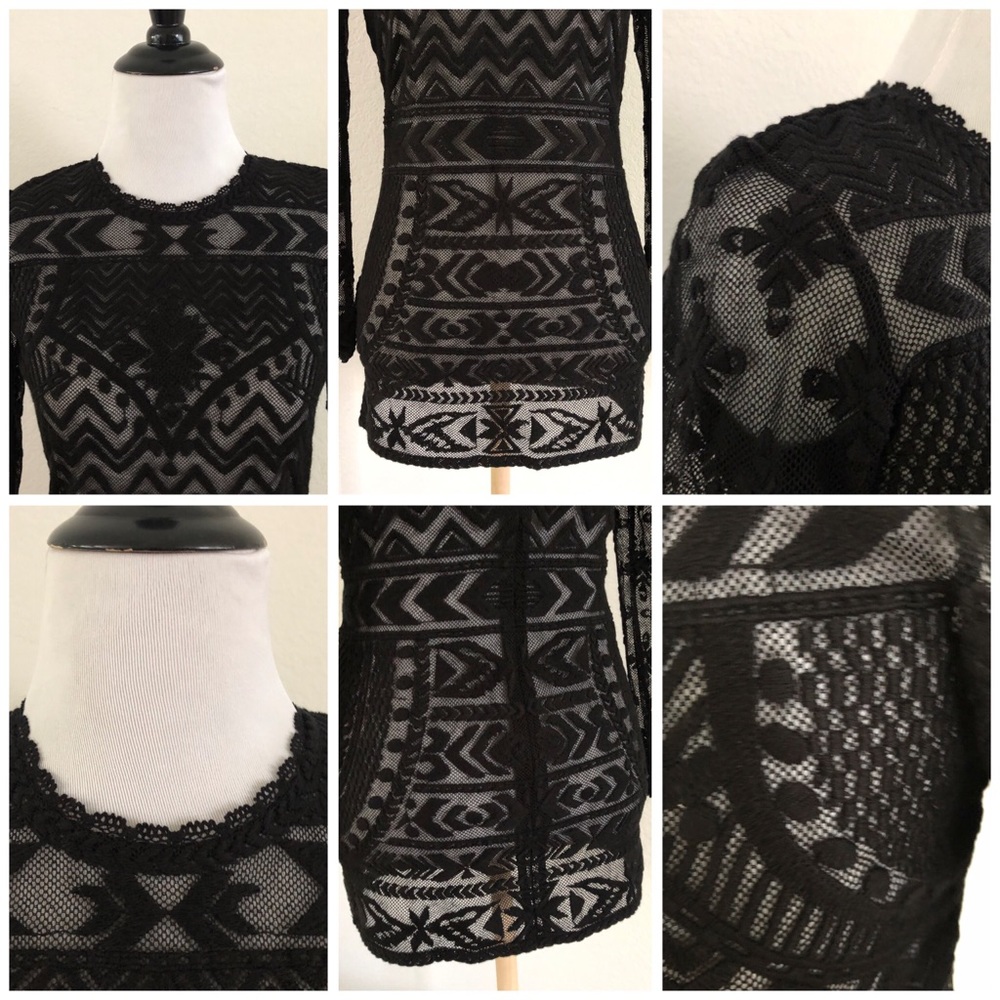 Isabel Marant Pour H&M Black Lace Embroidered Top - Picture 7 of 8